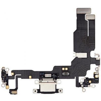 Apple iPhone 15 - Nabíjecí Konektor + Flex Kabel (Black), Black – Zboží Živě