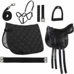 HKM set sedlo dečka podbřišník třmeny řemeny Beginner violet – Zboží Dáma