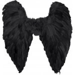 Křídla černá péřová 65x65 cm – Zboží Dáma
