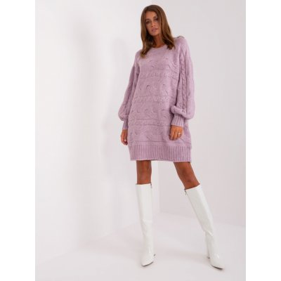 Italy Moda Světle pletené šaty at-sw-2367.76p-light purple fialové – Zboží Mobilmania