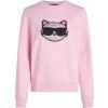 Dámská mikina Karl Lagerfeld mikina BOUCLE CHOUPETTE sweatshirt růžová