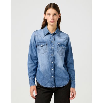 Wrangler 112362599 HERITAGE SHIRT Blue Melon Wash – Zboží Mobilmania