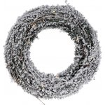 Mat Dekorace VĚNEC 30cm RATAN se sněhem 20LED s časovačem – Zboží Dáma