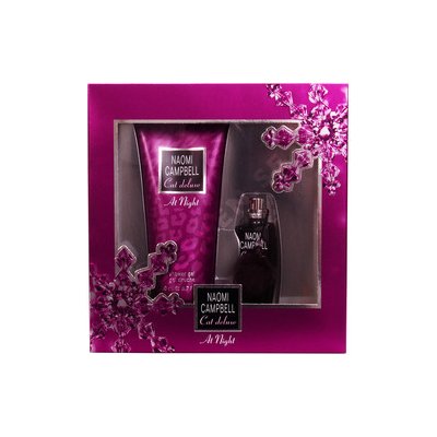 Naomi Campbell Cat Deluxe At Night EDT 15 ml + sprchový gel 50 ml dárková sada – Hledejceny.cz