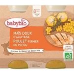 Babybio skladká kukuřice s kuřecím masem 2 x 200 g – Zboží Dáma