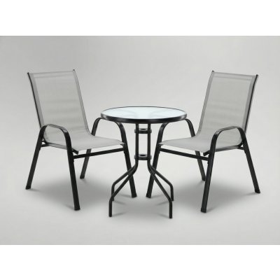 ALDOTRADE Zahradní balkónový set STELA šedý – Zbozi.Blesk.cz