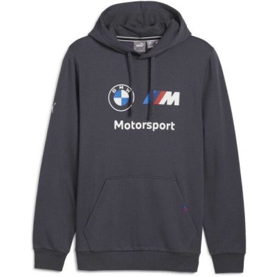 Puma BMW MOTORSPORT ESSENTIALS HOODIE mikina tmavě šedá – Sleviste.cz