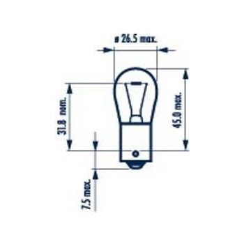 Narva 17635 P21W BA15s 12V 21W