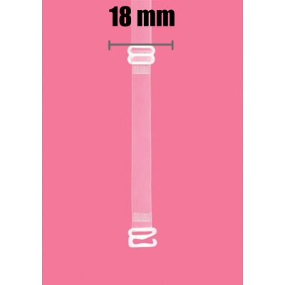 Silikonová ramínka, kov - 18 mm transparentní 18mm – Hledejceny.cz