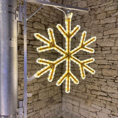 DECOLED 2D LED světelná vločka VI, sada na VO, 65 × 65 cm, 3D tisk, teple bílá – Hledejceny.cz