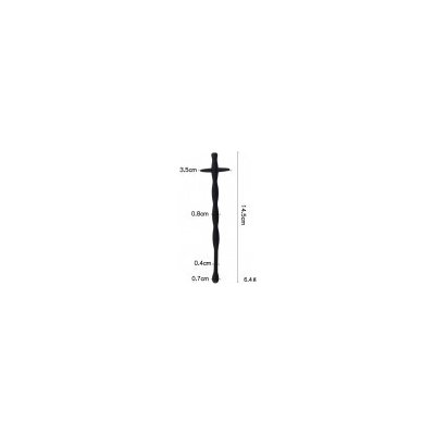 Bdsm-Bondage-Shop Černý tvarovaný dilatátor močové trubice YFN-20 Provedení B 08595729778481 – Zboží Dáma