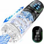 SuperLove Blowjob Sucking Licking Thrusting Rotating & Vibrating Masturbator Transparent – Zboží Dáma