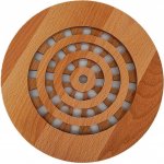Kuchyňská pomůcka - Dřevěná podložka pod hrnec , Frézovaná, kruh – Hledejceny.cz
