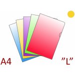 KARTON P+P Průhledný obal A4 "L" PVC 150 µm - 10 ks - žlutý – Zboží Živě