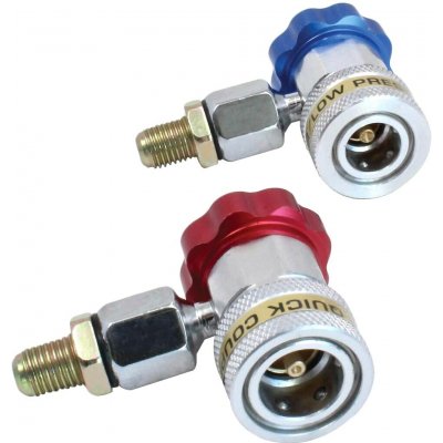 Rychlospojky pro plnění klimatizace, chladivo R-134A, sada 2 ks - SATRA S-2QJ90 – Hledejceny.cz