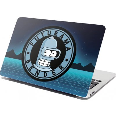 Sablio Samolepka na notebook Futurama Bender Čtvrtá dimenze - 38x26 cm – Zboží Živě