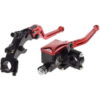 sada brzdová pumpa přední brzdy + páčka spojky kompl. červené s s drž. zrcátka – Zbozi.Blesk.cz