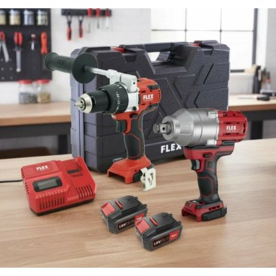 PD 2G 18.0-EC FS55 2-rychlostní aku-vrtačka s příklepem + ID 1/4" 18.0-EC aku-rázový utahovák FLEX - FX-516236 – Hledejceny.cz