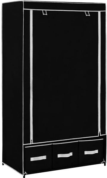 Vidaxl 282457 Wardrobe Black 87x49x159 cm Fabric