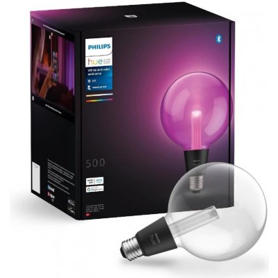 HUE Lightguide LED žárovka E27 G125 6,8W 500lm 2000-6500K RGB CRI80 IP20, stmívatelná – Zboží Živě