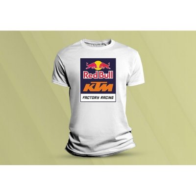 Sandratex dětské bavlněné tričko Red Bull KTM., bílá