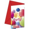 Párty pozvánka Pozvánky Létající balónky