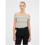 ORSAY dámské tričko s krátkým rukávem Bílo-černé – Zboží Mobilmania