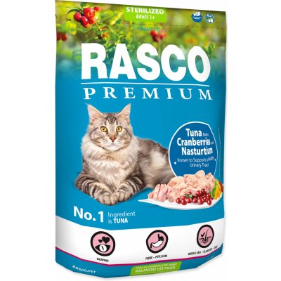 Rasco Premium Cat Sterilized Tuna Cranberries Nasturtium 400 g – Zboží Mobilmania