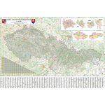 Excart Maps ČR + SR - nástěnná mapa 200 x 140 cm Varianta: bez rámu v tubusu, Provedení: laminovaná mapa s očky – Sleviste.cz