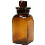 Láhev skleněná hranatá s broušeným širokým hrdlem 100ml HNĚDÁ 820294-100 – Hledejceny.cz
