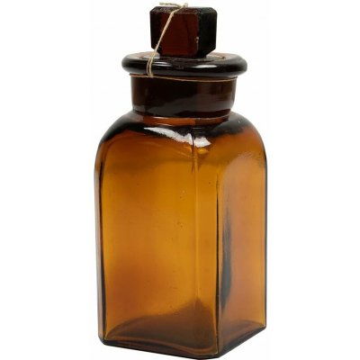 Láhev skleněná hranatá s broušeným širokým hrdlem 100ml HNĚDÁ 820294-100 – Hledejceny.cz