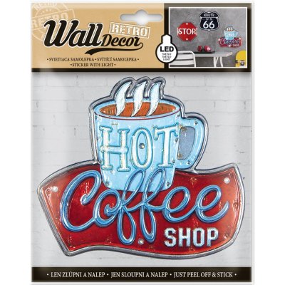 Argus Nálepka na zeď svítící hot coffee 23150001 – Sleviste.cz