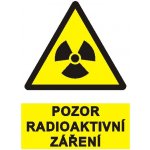 Pozor radioaktivní záření | Samolepka, A6 – Hledejceny.cz