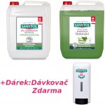 Sanytol Professional hydratující mýdlo 5 l + dezinfekční gel 5l + dávkovač dárková sada – Zbozi.Blesk.cz