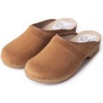 Vlnka dámské anatomické dřeváky broušená kůže hnědá – Hledejceny.cz