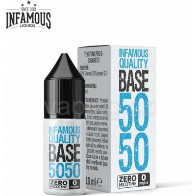 Infamous MTL beznikotinová báze 50VG/50PG 10 ml – Sleviste.cz