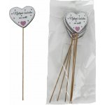 Dekorační zápich s nápisem Nejlepší babička na světě, 8 ks D7873 – Zboží Živě