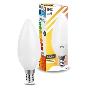 INQ LED žárovka , E14svíč.7W B37, Teplá bílá