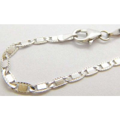 Klenoty Budín dámský zlatý gravírovaný náramek z bílého zlata žiletka 3090205 – Sleviste.cz