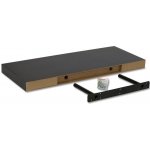 Autronic Polička nástěnná 60 cm, MDF, 3D dekor wenge P-001 BK (WAL) – Zboží Mobilmania