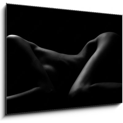 Obraz 1D - 100 x 70 cm - Sexy body nude woman. Naked sensual beautiful girl. Artistic black and white photo. Sexy tělo nahá žena. Nahá smyslná krásná dívka. Umělecká čer – Zboží Mobilmania