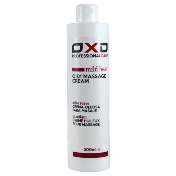 Masážní přípravek OXD masážní olej hřejivý krémový 500 ml