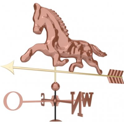 Dekorativní měděná korouhvička kůň, 118 cm – Zbozi.Blesk.cz