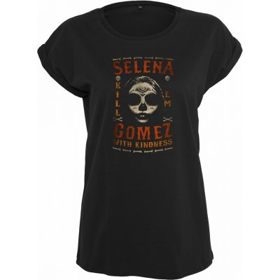 Selena Gomez Kill Em Skull Tee Girly Black