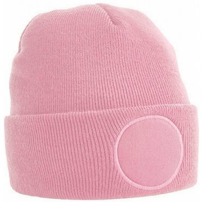 Beechfield Beanie čepice z akrylu s kruhovou plochou Růžová CB446 – Zboží Mobilmania