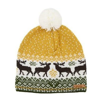 Vlnka čepice s ovčí vlnou s podšívkou Hygge žlutá – Zboží Mobilmania