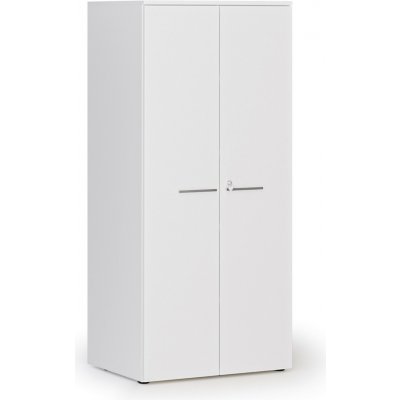 Primo White Kancelářská policová skříň s dveřmi, 800 x 600 x 1781 mm, bílá – Sleviste.cz