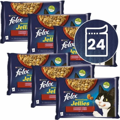 Felix Sensations Jellies Lahodný výběr v želé 24 x 85 g – Hledejceny.cz