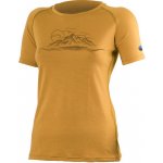 Lasting dámské merino triko s tiskem GALINA 2424 hořčicové – Sleviste.cz