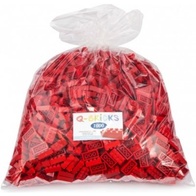 Q-bricks kostky 4x2 červené 1000 ks